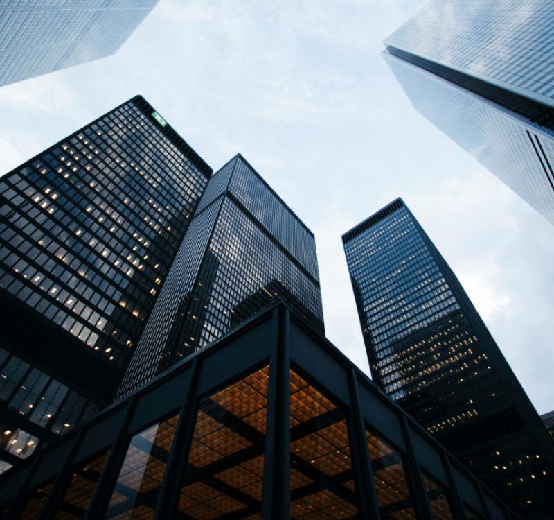 Business towers in business districs area.