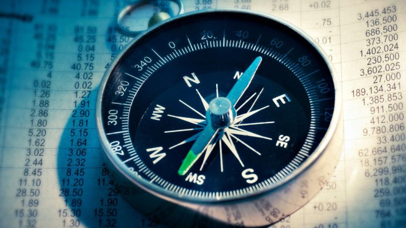 Bank appraisals concept photo of a compass.